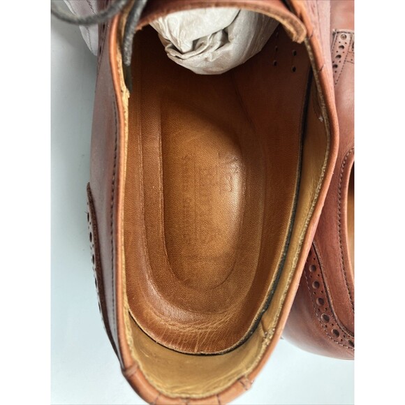 Allen Edmonds Cap Toe Cognac Brown Leather Mens 9.5 BENTON 3458 Oxford Shoes main image 12